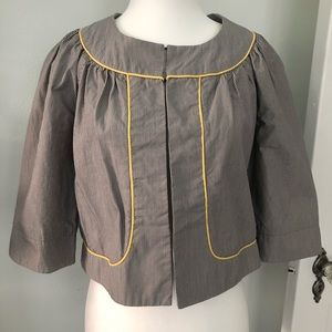 Anthropologie Cidra Ticking Stripe Swing Jacket